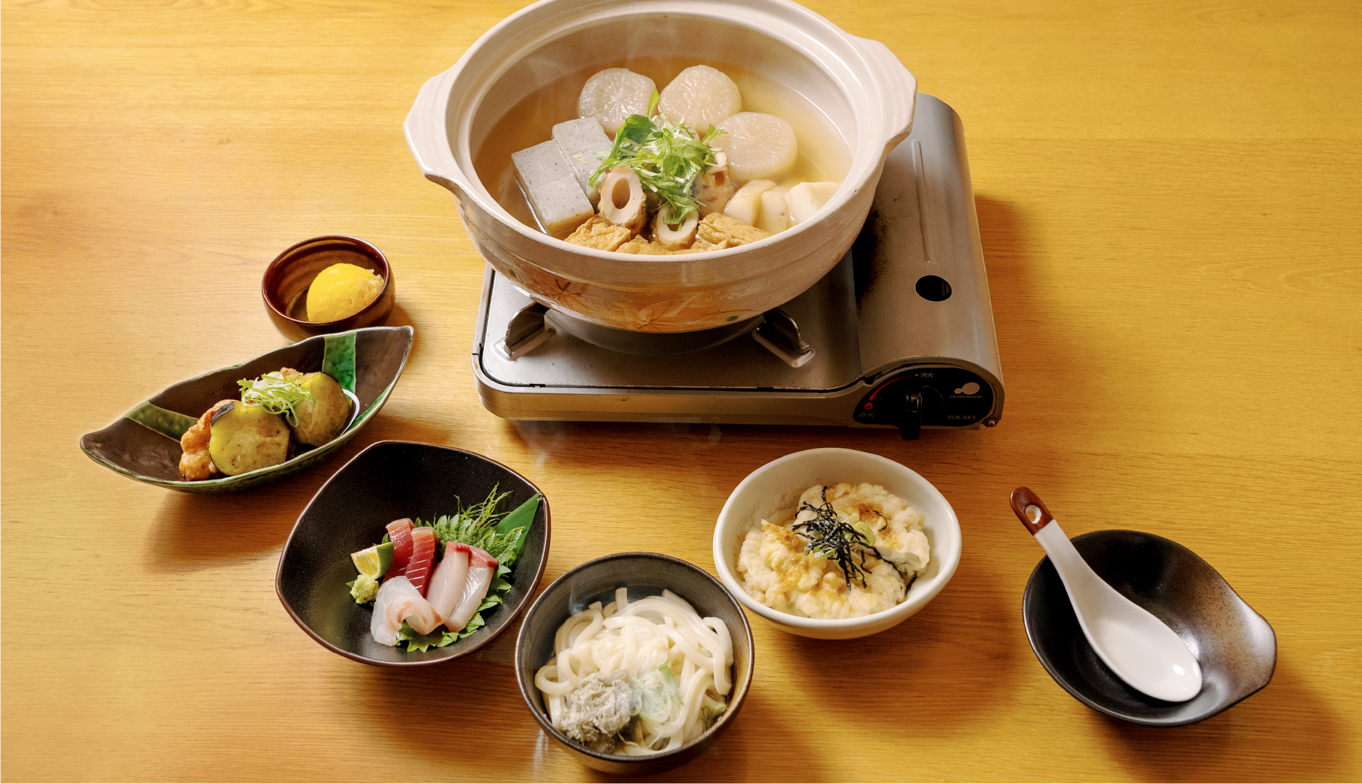Oden hot pot and platter course